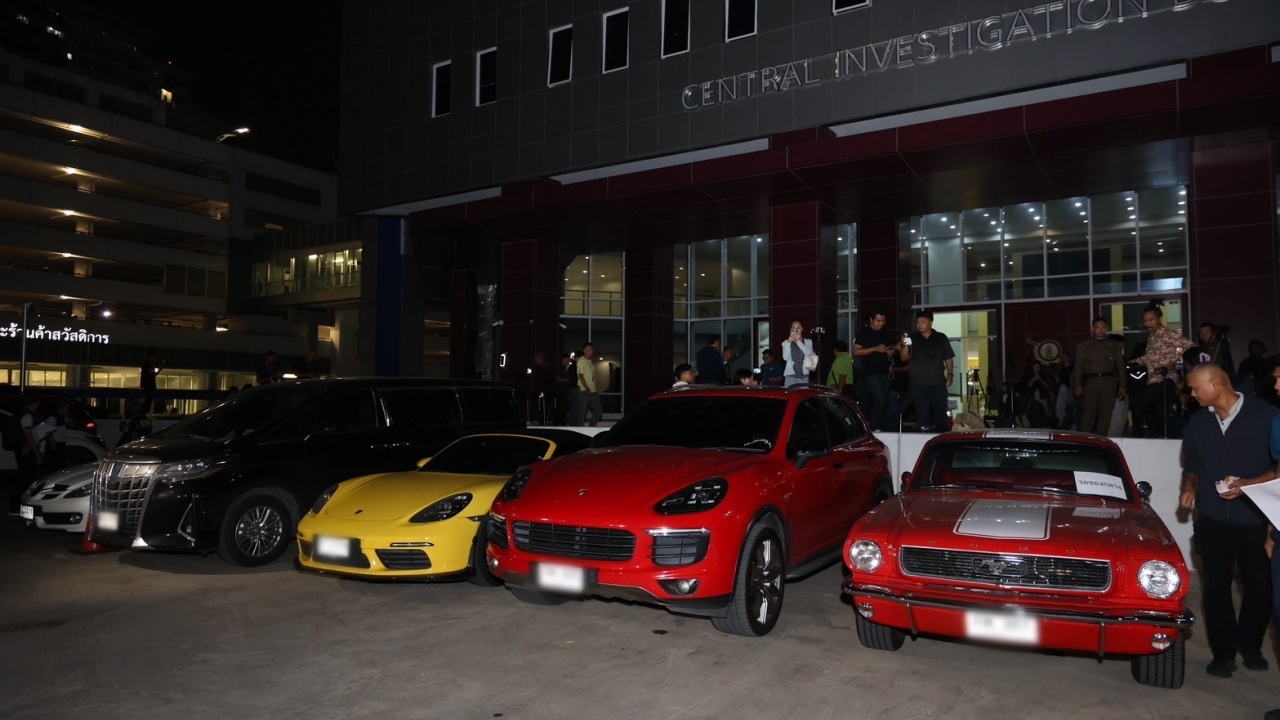 Seized luxury cars of “The Icon Group” worth over 100 million baht