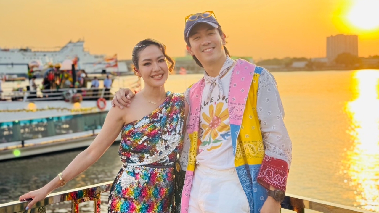 คู่รักอารมณ์ดี นิว-เป็ก หนีลูกมาล่องเรือแม่น้ำเจ้าพระยาสุดโรแมนติก