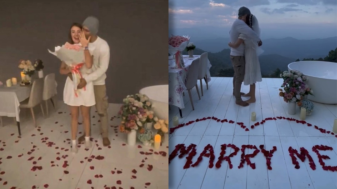 ดาเรีย โพสต์คลิป อ๋อม อรรคพันธ์ เซอร์ไพรส์ขอแต่งงาน บรรยากาศสุดโรแมนติก (คลิป)