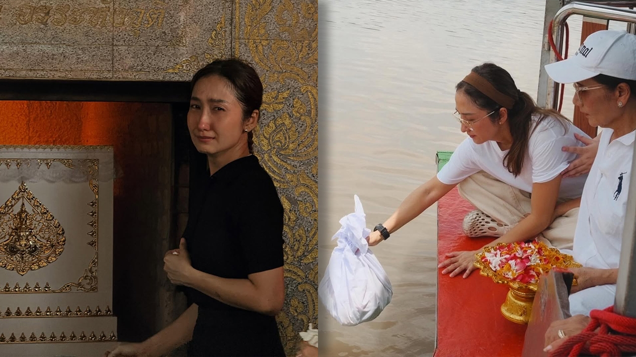 เจี๊ยบ ชมพูนุช สุดเศร้า ร้องไห้สูญเสียคุณพ่อ ทำหน้าที่ลูกเต็มที่ส่งพ่อจนนาทีสุดท้าย