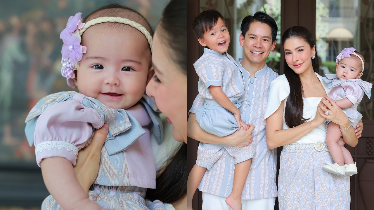 ศรีริต้า-กรณ์ ถ่ายภาพครอบครัววันสงกรานต์ น้องเรเน่ ยิ้มตาแป๋ว น่ารักมาก