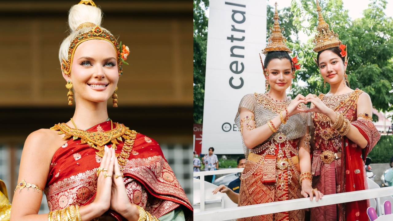 นางสงกรานต์จักรวาล วิกตอเรีย MU 2024 และนางสงกรานต์คู่ฮอตที่สุด ฟรีน-เบ็คกี้ สวยสะกดใจ