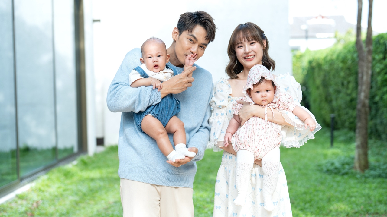 ส่องความน่ารัก น้องลิกก้า-น้องโรร่า ถ่ายแบบสุดคิ้วท์กับพ่อแดน แม่แพทตี้