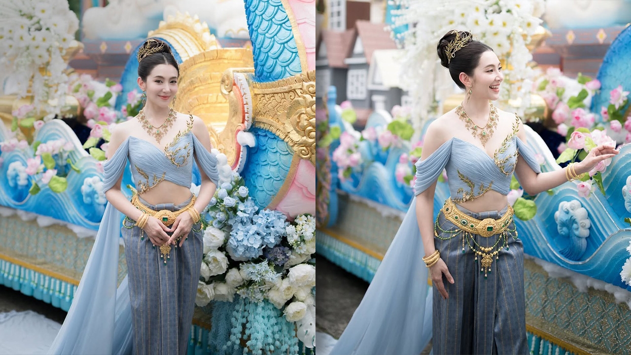 เปิดภาพ เบลลา ราณี สวยสง่าในงานแห่เทียนพรรษา สะกดทุกสายตาหวานจับใจ