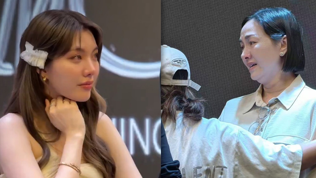 สรุปดราม่า ออม กรณ์นภัส - แม่ก้อย ร้องไห้ในแฟนไซน์ โดนผู้จัดจีนเทกลางงาน