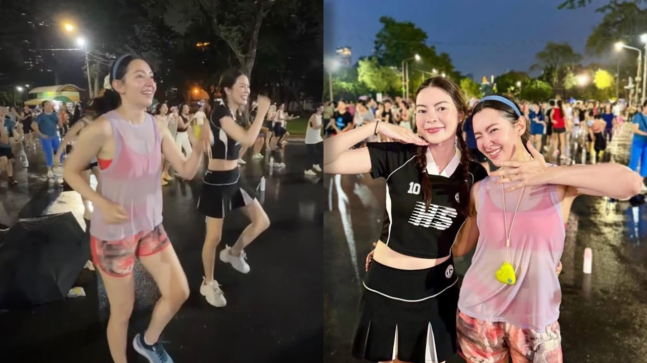 เบลล่า–เอวา ปล่อยพลังความม่วน แอโรบิกสวนลุมฯ คึกคัก ทำโซเชียลแห่แชร์รัวๆ (คลิป)