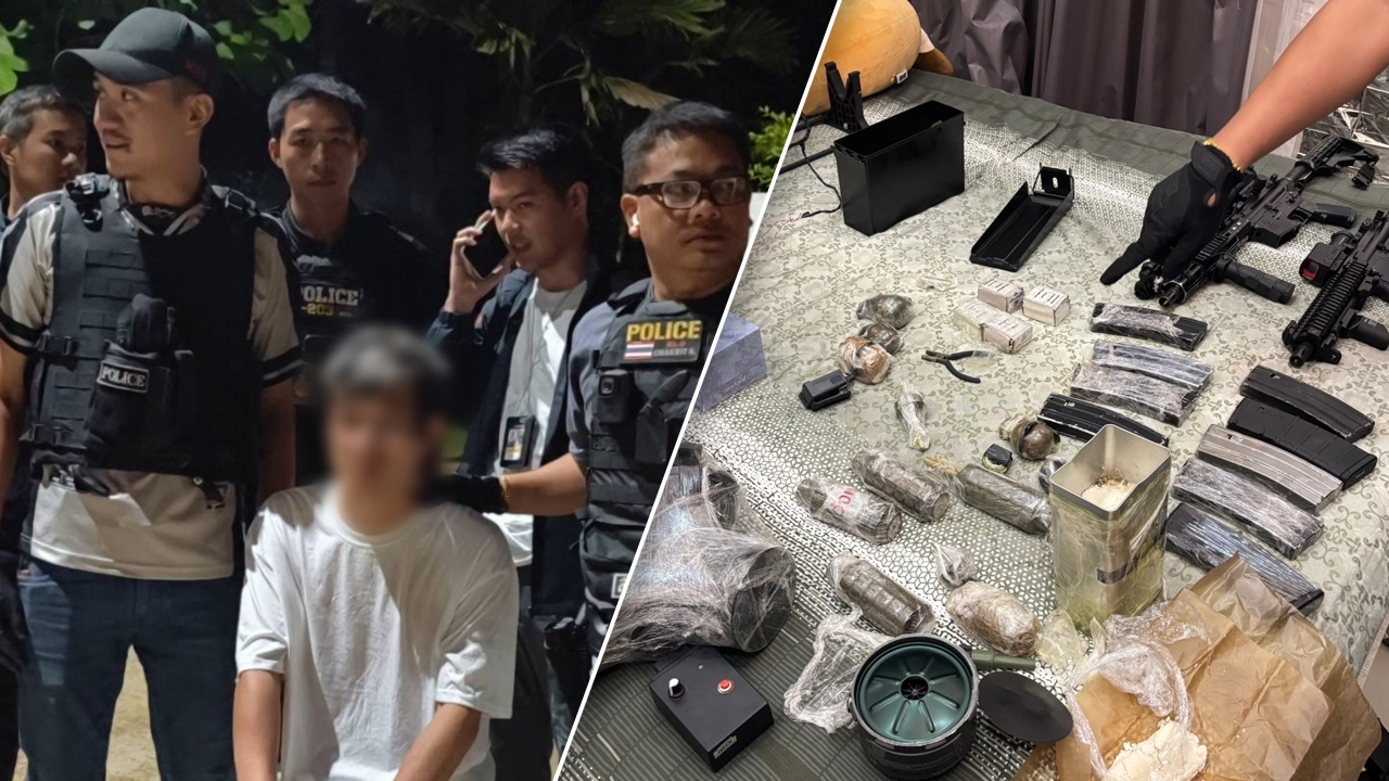 บุกค้นบ้านหนุ่มจีนรถคว่ำ เจอคลังแสงขนาดย่อม พบแชต GPT ปรึกษาแนวทางก่อวินาศกรรม