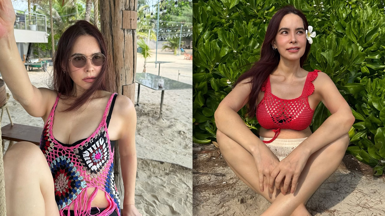 มาช่า แซ่บไฟลุก! นุ่งชุดว่ายน้ำอวดหุ่นสวยวัย 55 ปี โพสท่าสาดความเซ็กซี่ริมทะเล