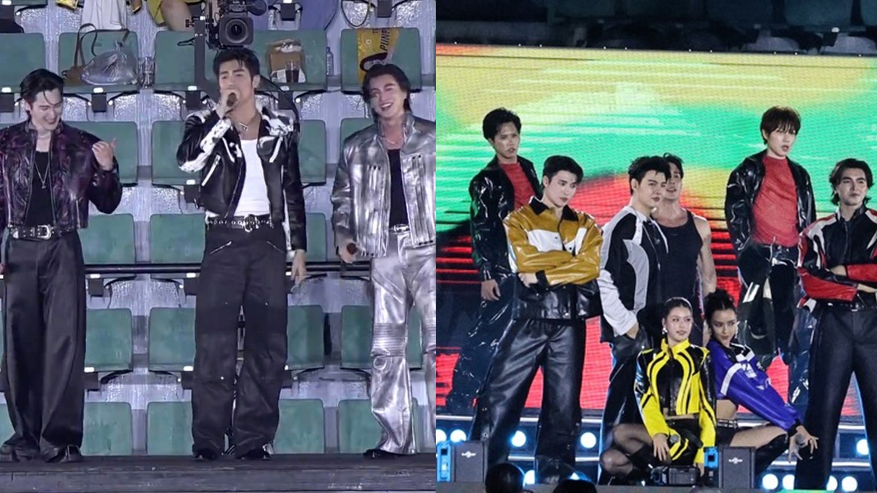 ชมภาพทีมดาราโชว์พักครึ่งฟุตบอลช่อง 3 งานนี้ร้องแดนซ์จัดเต็มมาก