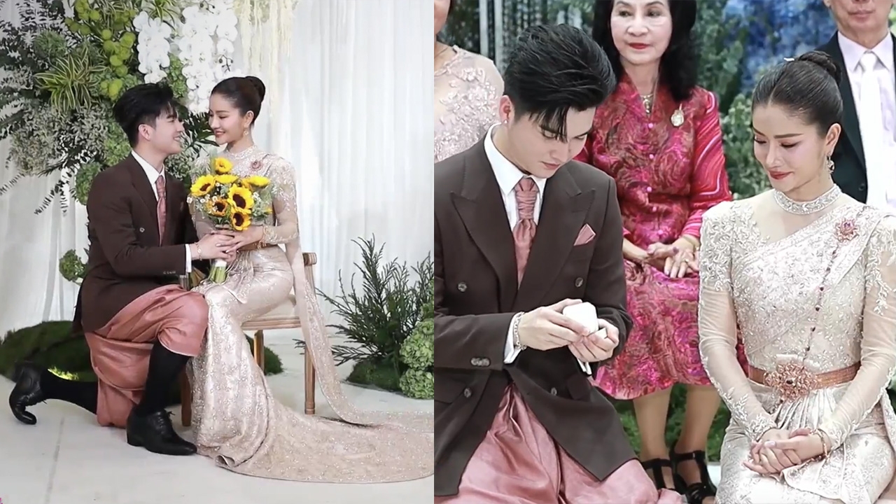 เปิดภาพวิวาห์หวาน ซัน วงศกร หอบสินสอดกว่า 3 ล้าน สู่ขอ แพรวพราว แสงทอง