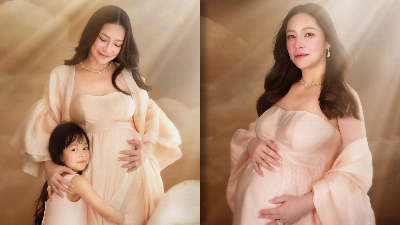 นาตาลี อุ้มท้องแก่ใกล้คลอด ควง น้องนาตาชา ถ่ายแบบ คุณแม่ลูกสองสวยออร่าพุ่งมาก