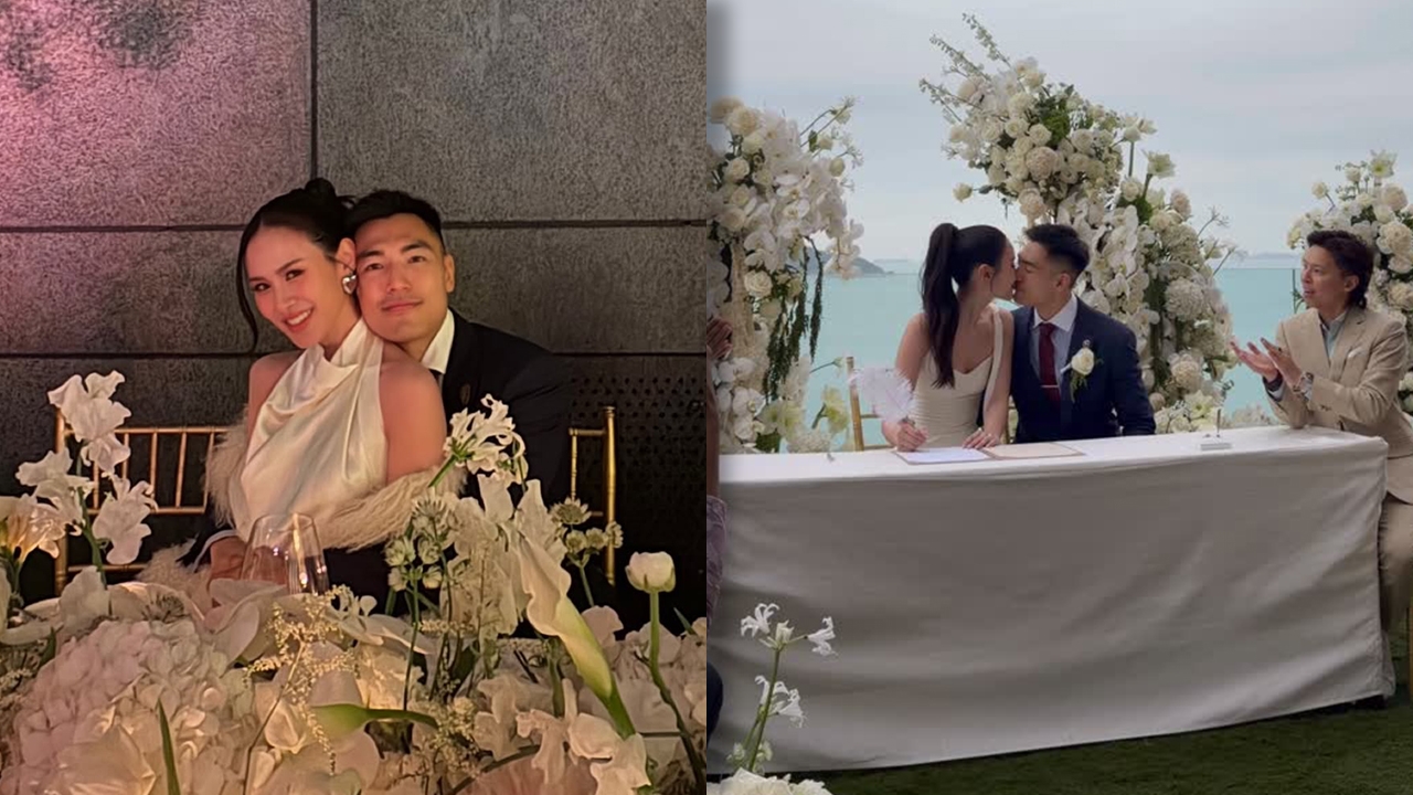 บุ๊ค Olives จูงมือแฟนหนุ่มวิวาห์สุดอบอุ่นที่ฮ่องกง บรรยากาศอบอวลไปด้วยความรัก