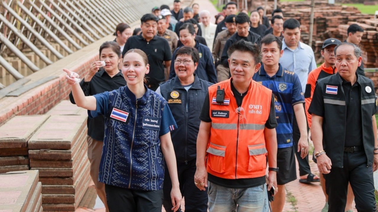 “ซาบีดา” ตรวจแผนรับมือน้ำท่วมโบราณสถาน อยุธยา ย้ำพื้นที่เกาะเมือง โบราณสถานสำคัญยังปลอดภัย 