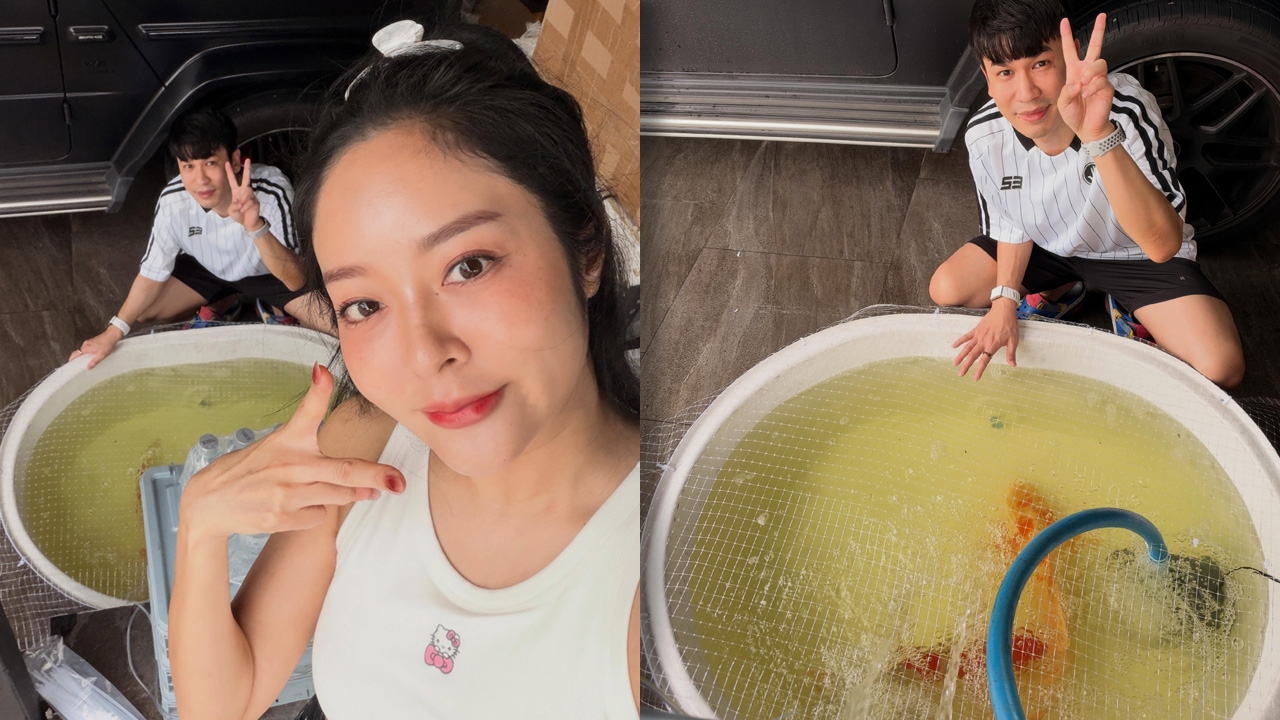 “แก้มบุ๋ม” เผยภาพน้ำท่วมถึงหน้าบ้าน แต่เจอแขกที่ไม่ได้รับเชิญลอยมา ก่อนโอนให้ “พี่พีท” ดูแล