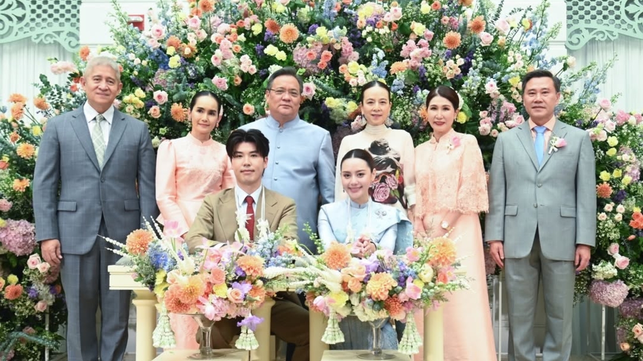 หยดน้ำ นัดดาภรณ์ ควงแฟนหนุ่มเข้าพิธีวิวาห์อบอุ่น ปู อนุวัฒน์-ขวัญฤดี ปลื้มใจในวันสำคัญลูกสาว