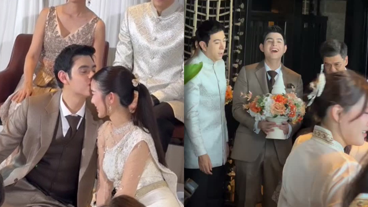 แมมโบ้ ลูกชาย แซม ยุรนันท์ ควงแฟนสาวเข้าพิธีวิวาห์แล้ว บรรยากาศสุดอบอุ่น