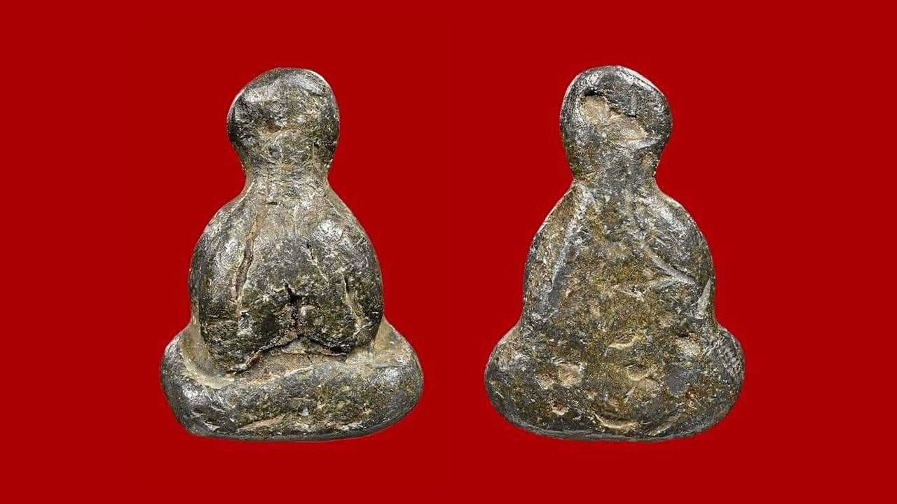 พระปิดตา พิมพ์ชะลูดใหญ่ เนื้อชินตะกั่ว หลวงปู่เฒ่ายิ้ม วัดหนองบัว ของหมู เมืองกาญจน์.