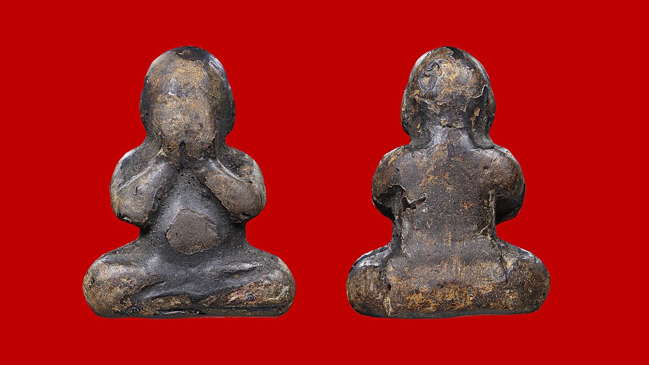 พระปิดตา พิมพ์ว่าว จุฬาใหญ่ เนื้อผงคลุกรักจุ่ม รัก หลวงปู่เอี่ยม วัดสะพานสูง นนทบุรี ของอ้วน ลอยฟ้า.