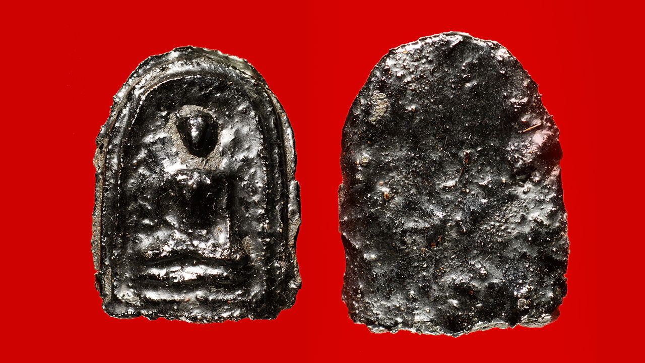 พระพิมพ์เศียรโล้นสะดุ้ง กลับ เนื้อผงยา หลวงปู่บุญ วัดกลางบางแก้ว นครปฐม ศูนย์พระเครื่องธนบุรี.