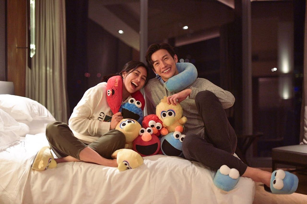 พุฒ-จุ๋ย ขอบคุณภาพจากไอจี @warattaya