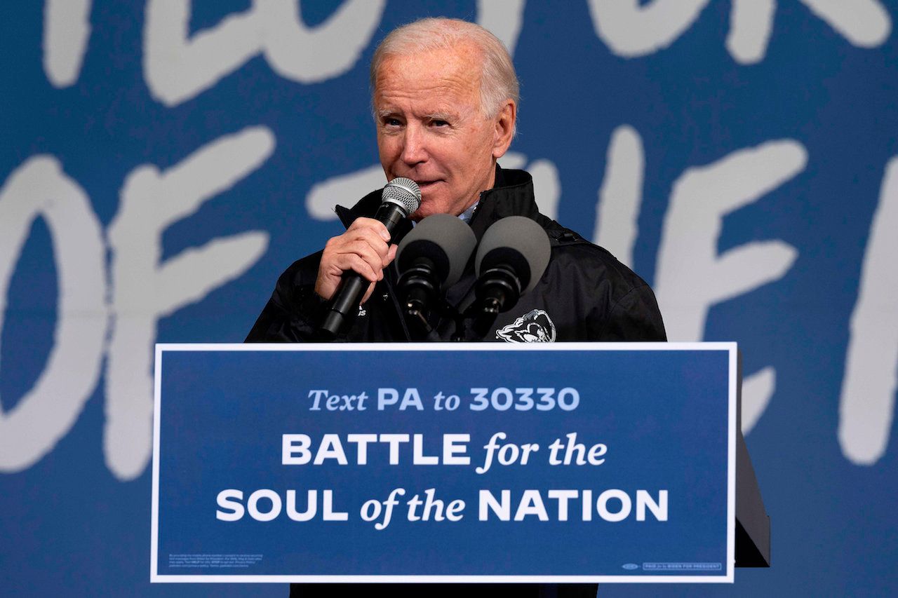 โจ ไบเดน ผู้สมัครชิงตำแหน่งประธานาธิบดีสหรัฐฯ จากพรรคเดโมแครต