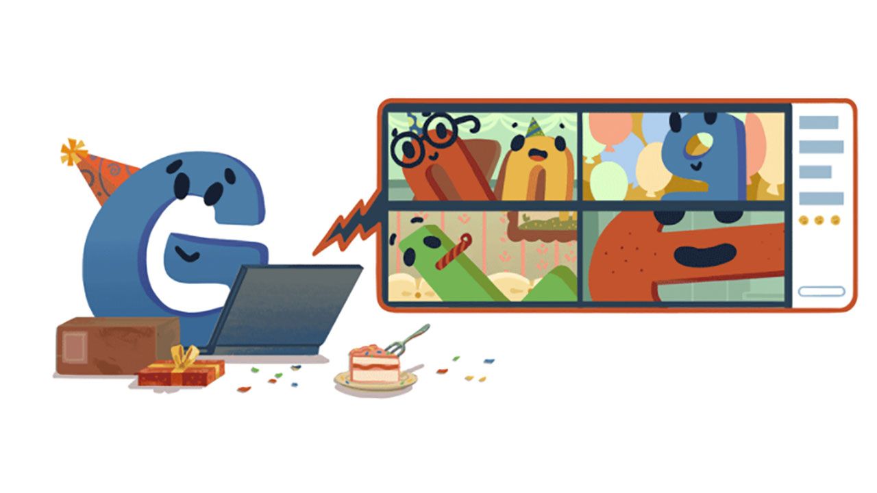 Doodle หน้าเว็บค้นหา ในโอกาส 22 ปี วันเกิดของ Google