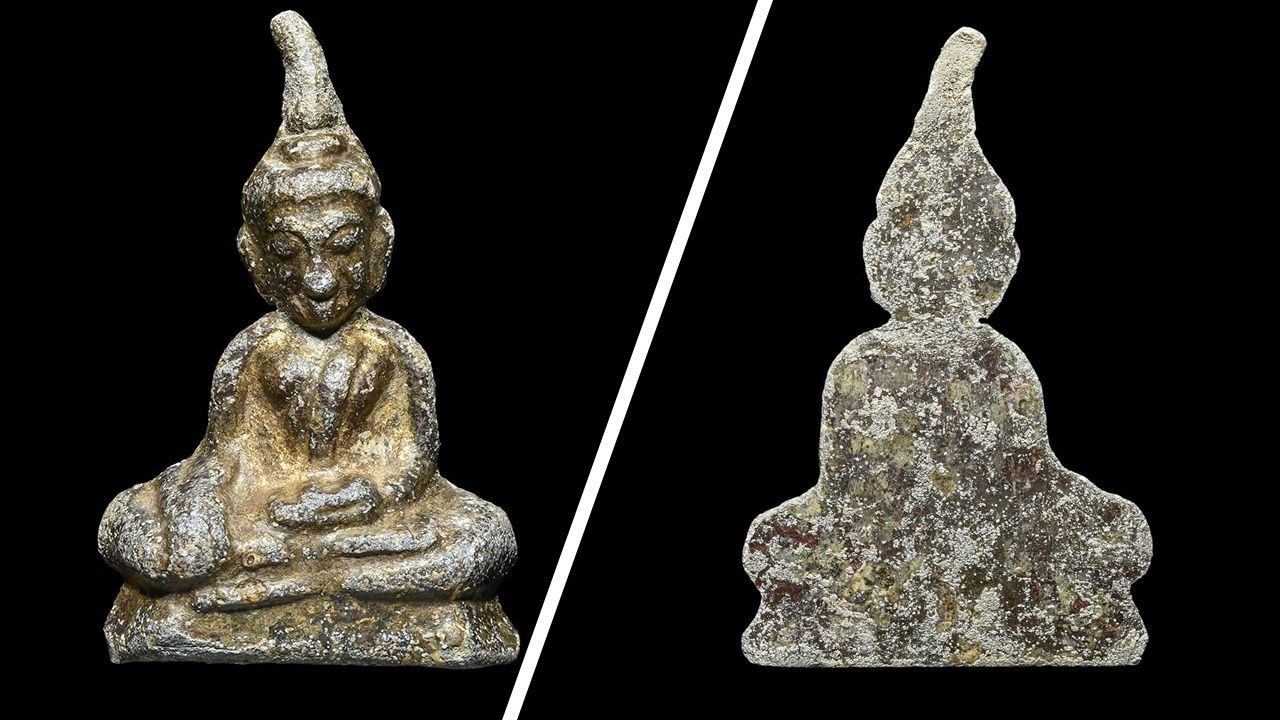 พระท่ากระดาน กรุเก่า ปิดทองในกรุ อ.ศรีสวัสดิ์ กาญจนบุรี ของ พณ รังเทพ.