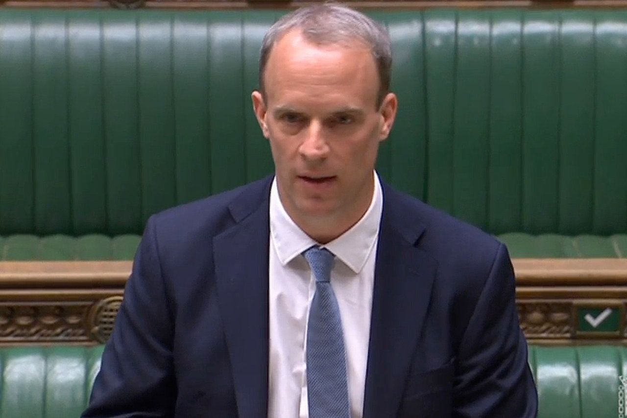 โดมินิค ราอับ รัฐมนตรีว่าการกระทรวงต่างประเทศแห่งสหราชอาณาจักร