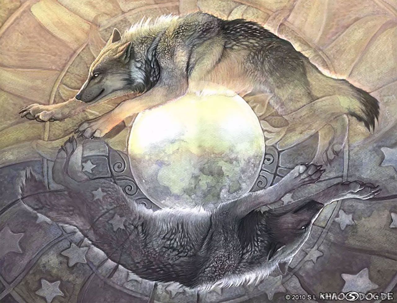 ชาวนอร์สเชื่อว่าหมาป่าสองพี่น้องคือตัวการที่ทำให้เกิดสุริยุปราคา.