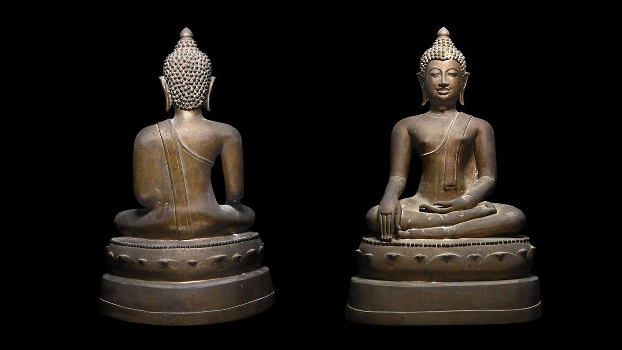 พระพุทธรูป พุทธศิลป์สมัยเชียงแสน สิงห์สาม หน้าตัก 8 นิ้ว ของซุ้มไชยเจริญ.