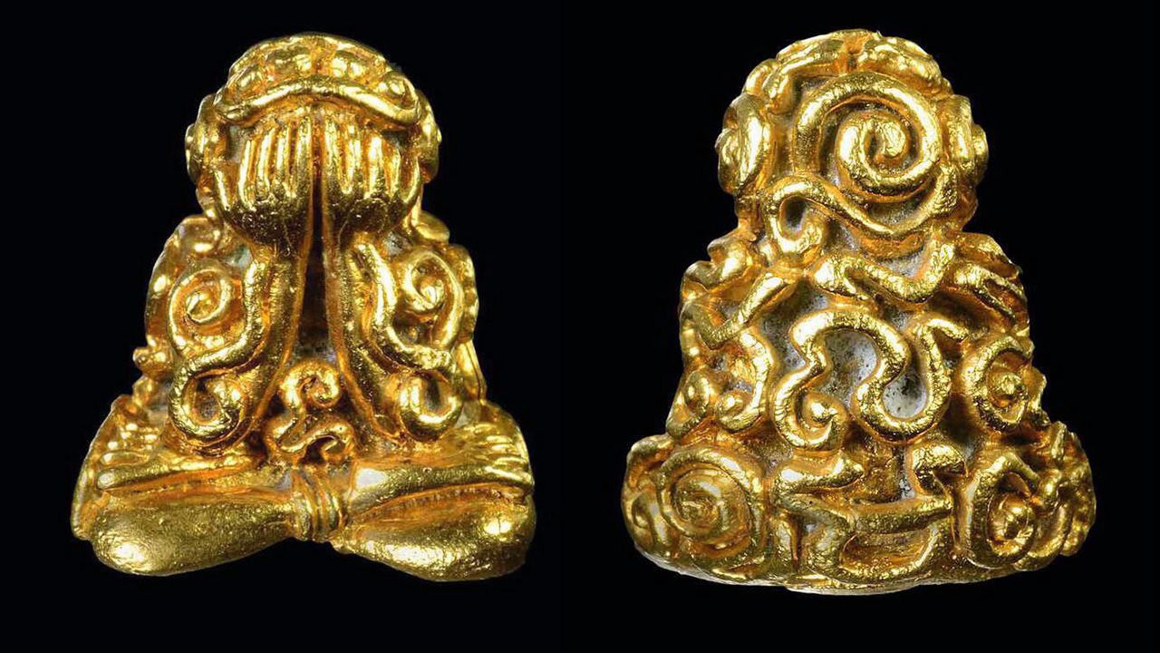 พระปิดตา ๒๕๑๘ เนื้อทองคำ หลวงพ่อเกษม สำนักสงฆ์สุสานไตรลักษณ์ ลำปาง ของ โหน่ง กาดเมฆ.