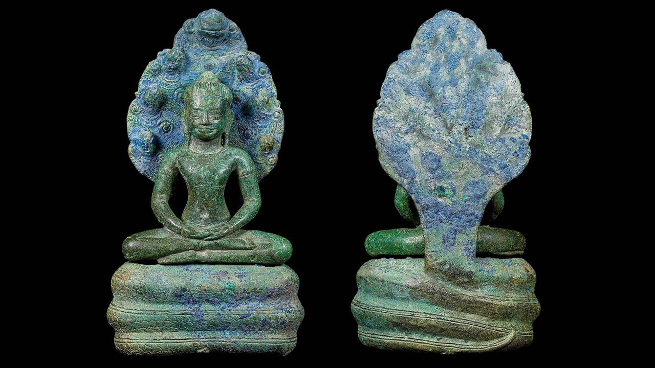 พระนาคปรก ๒ ถอด หน้าตัก ๓.๕ นิ้ว ศิลปะบายน ของ พานิช แก้วประสิทธิ์.