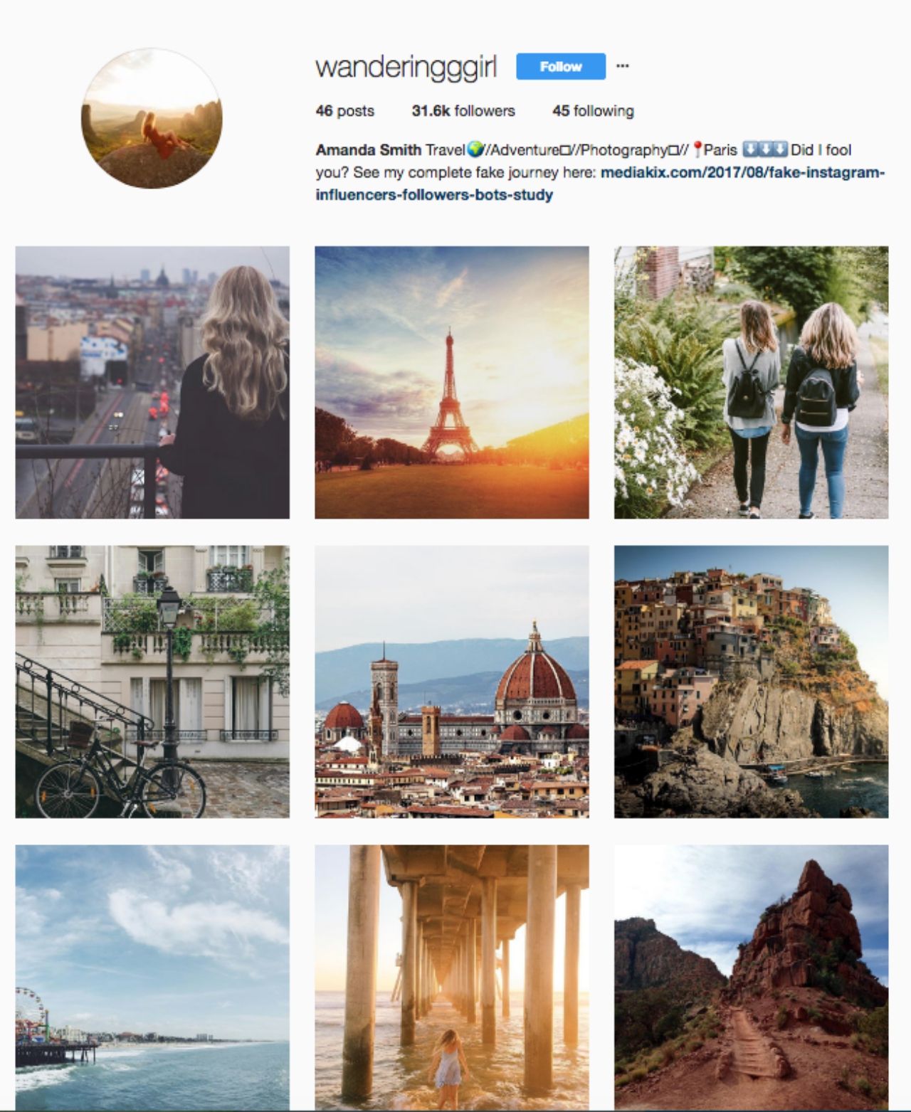 IG เกี่ยวกับการท่องเที่ยวและถ่ายภาพ