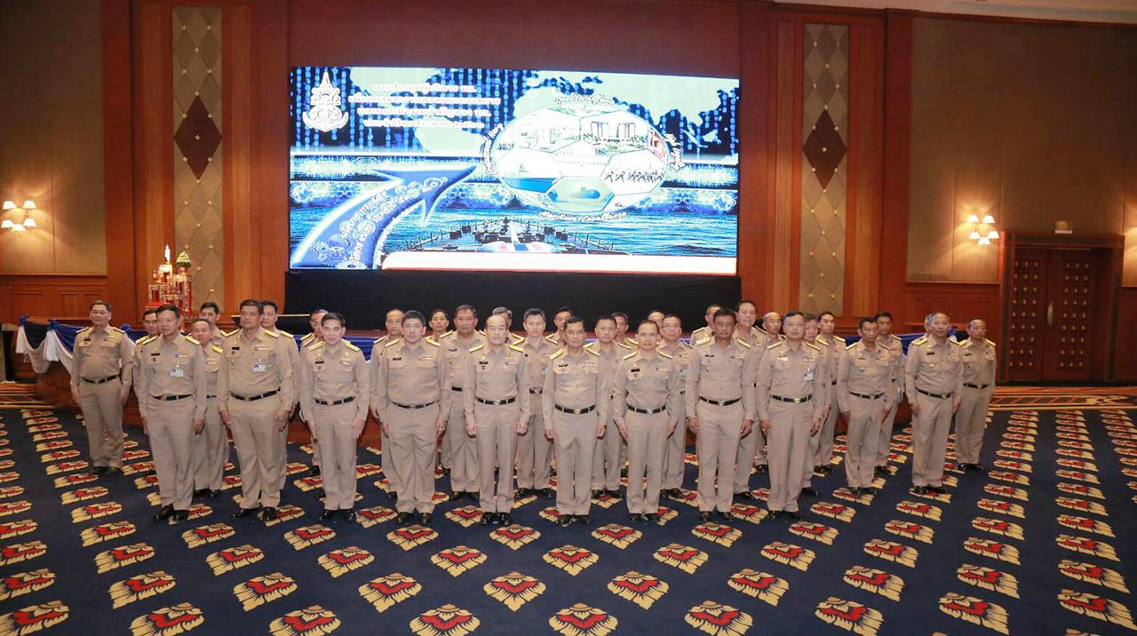 ผู้บริหาร ทร.ที่เข้าร่วมการแถลงผลงาน