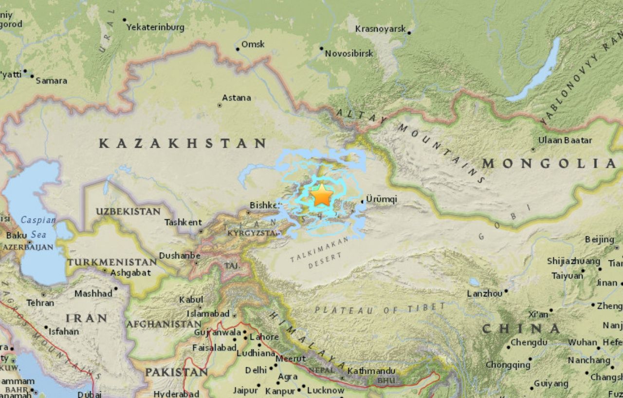 แผ่นดินไหวที่ซินเจียงอุยกูร์