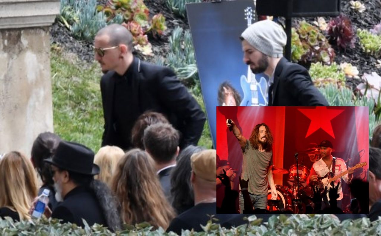 เชสเตอร์ เบนนิงตัน ไปร่วมงานศพเพื่อนรัก คริส คอร์เนลล์ ณ   สุสานฮอลีวูด ฟอร์เอฟเวอร์  ในลอสแอนเจลิส เมื่อ26พ.ค.60