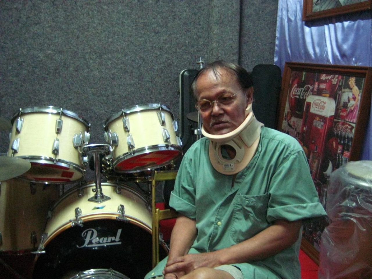 ถึงป่วยแต่ก็ยังรักการตีกลอง