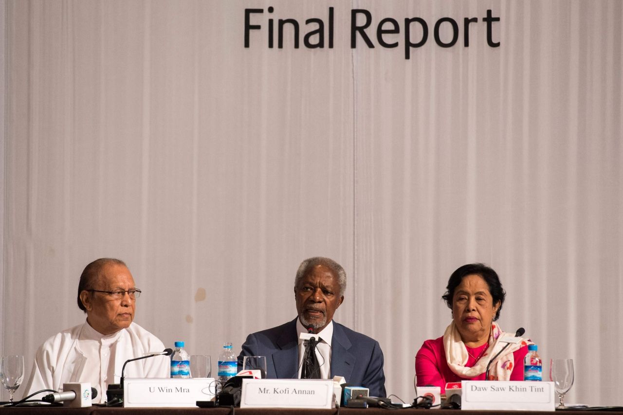 นายโคฟี อันนัน อดีตเลขาฯยูเอ็น ในฐานะคณะกรรมาธิการที่ปรึกษารัฐยะไข่ เสนอรายงานฉบับสุดท้าย แก้ปัญหารัฐยะไข่เมื่อ 23 ส.ค.