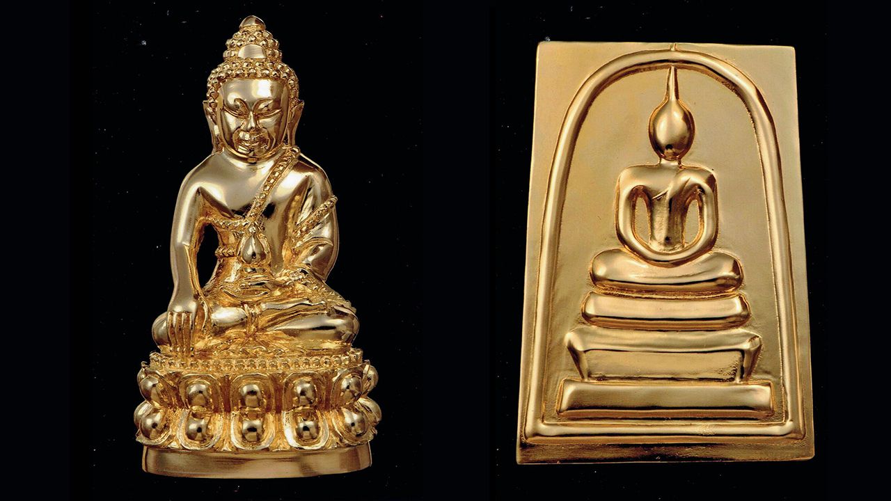 พระกริ่งชินบัญชรรุ่นแรก และพระสมเด็จหล่อโบราณ วัดสร้อยทอง.