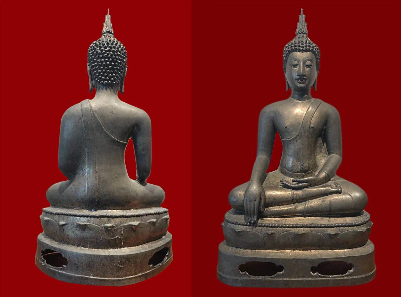 พระพุทธรูปบูชา ศิลปะสมัยเชียงแสน สิงห์ ๓ ของอมรศักดิ์ พงษ์พศุตม์.