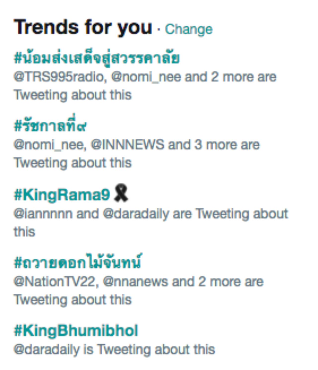 5 อันดับแฮชแท็กหลัง 16.10 น.