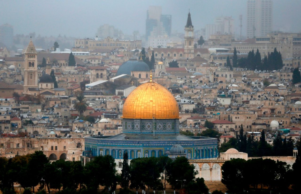 มัสยิด 'โดม ออฟ เดอะ ร็อค' ในเขตเมืองเก่าของเยรูซาเล็ม