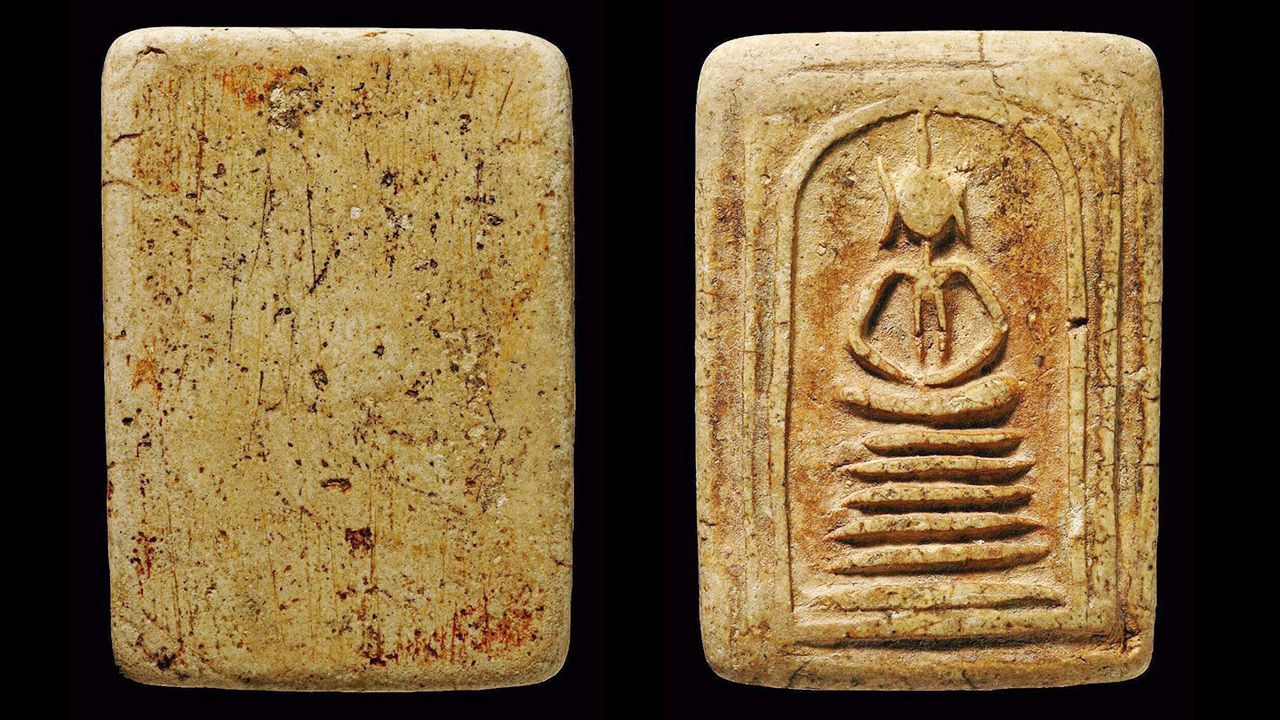 พระสมเด็จเกศไชโย พิมพ์ ๖ ชั้น อกตัน วัดไชโยฯ อ่างทอง ของแม็ก หลักสี่.