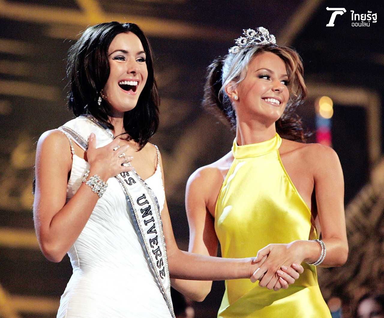 เหลืองอร่ามสวย รุ่นพี่มามอบมง เจนนิเฟอร์ หลุยส์ ฮอกกินส์ มิสยูนิเวิร์ส 2004 จากออสเตรเลีย 