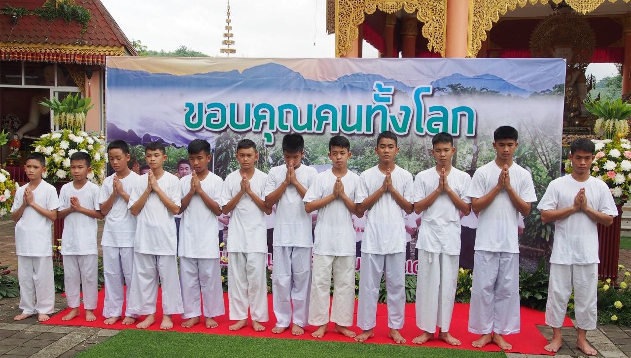 สมาชิกทีมหมูป่า ขอบคุณคนทั้งโลก