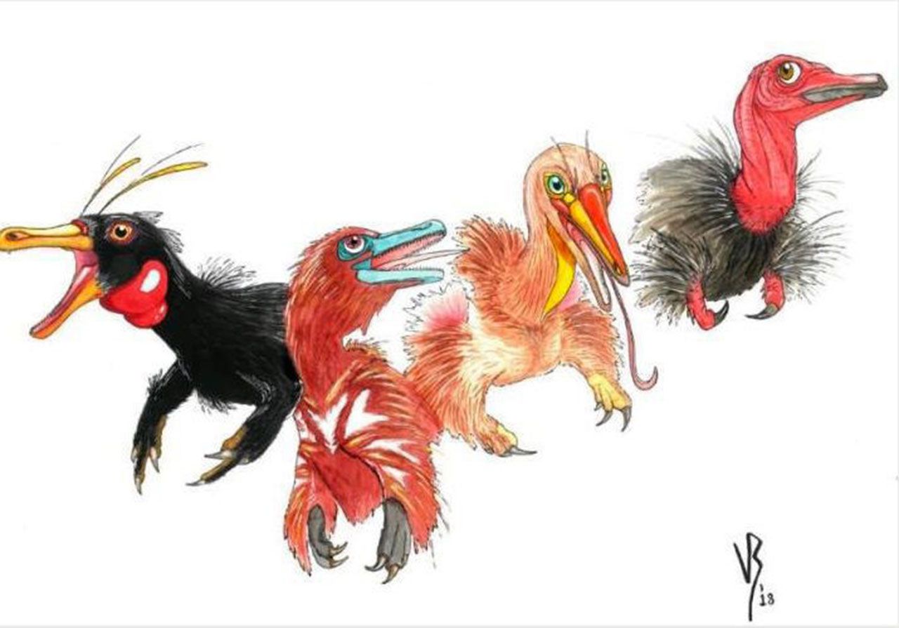 Alvarezsaurs restoration. Credit : Vikto Radermacher