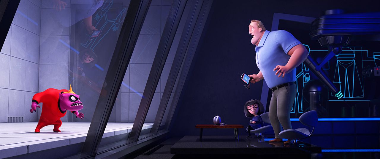 เมื่อพ่อ (Mr.Incredible) ได้เห็นพลังพิเศษของลูกชายคนเล็ก (Jack-Jack)