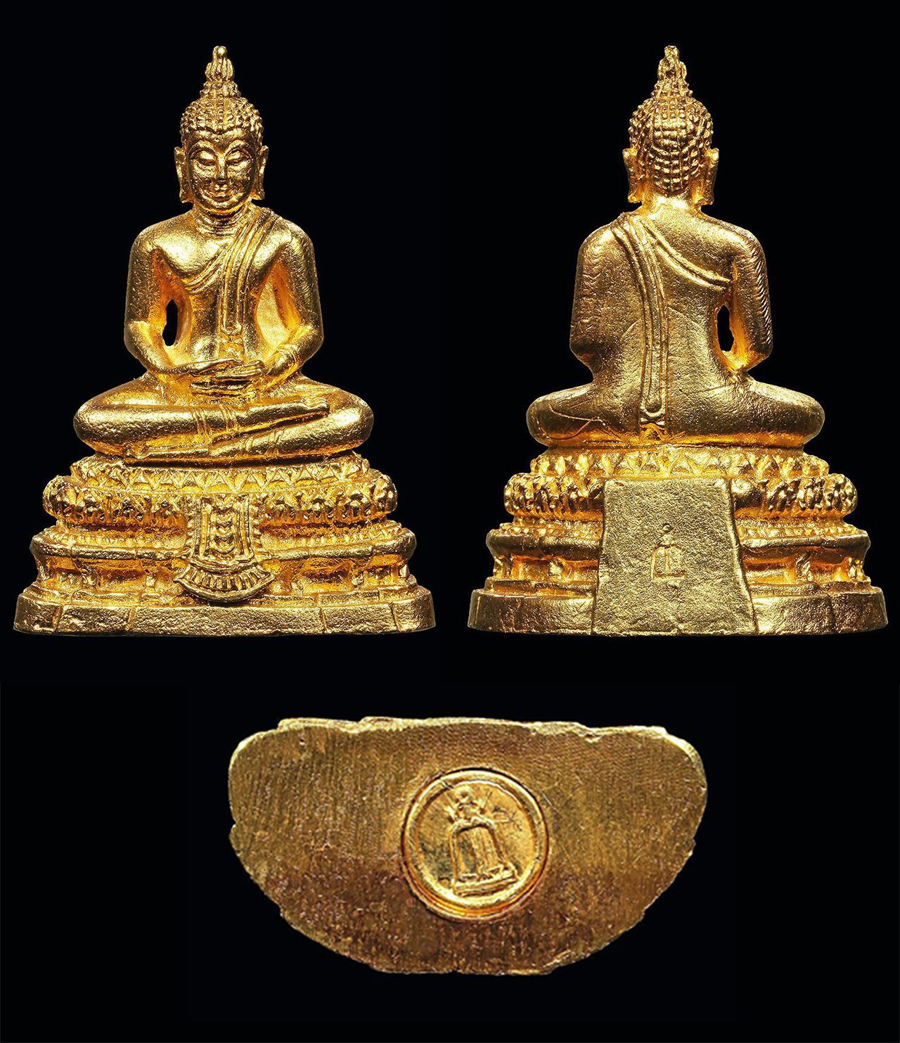 รูปจำลอง หลวงพ่อ พระประธาน รุ่น ๑๐๐ ปี พ.ศ.๒๕๑๕ เนื้อทองคำ วัดระฆังฯ ของกำนันมานะ คงวุฒิปัญญา.
