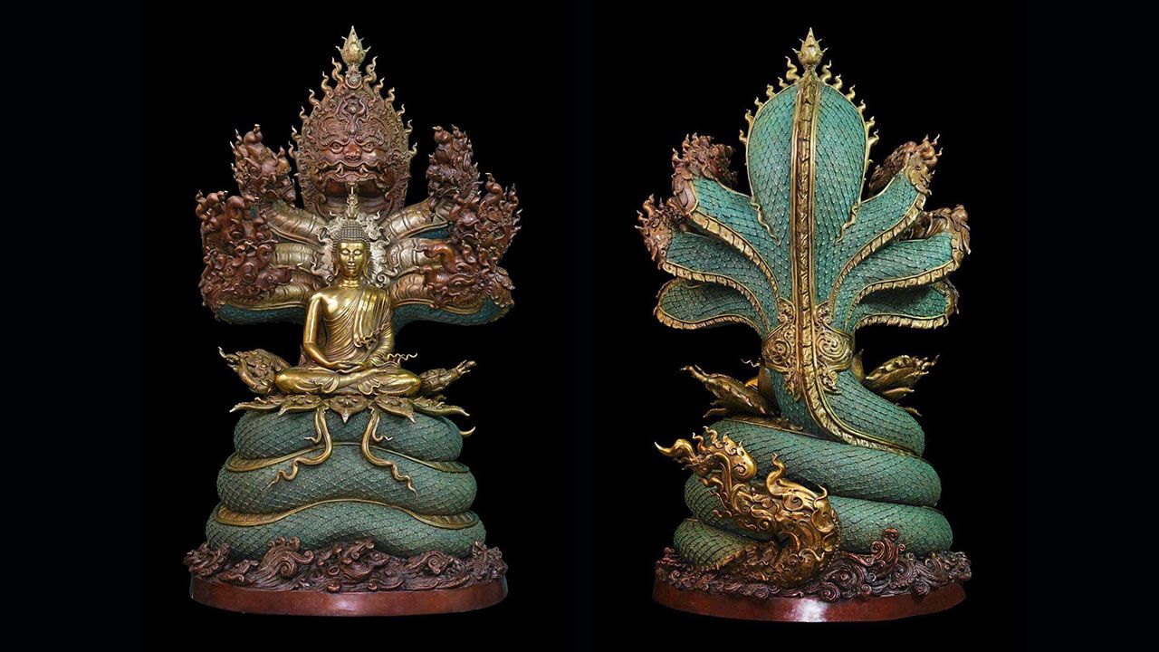 พระ​พุทธ​มงคล​นาค​โมลีวัด​แคสุพรรณบุรี.