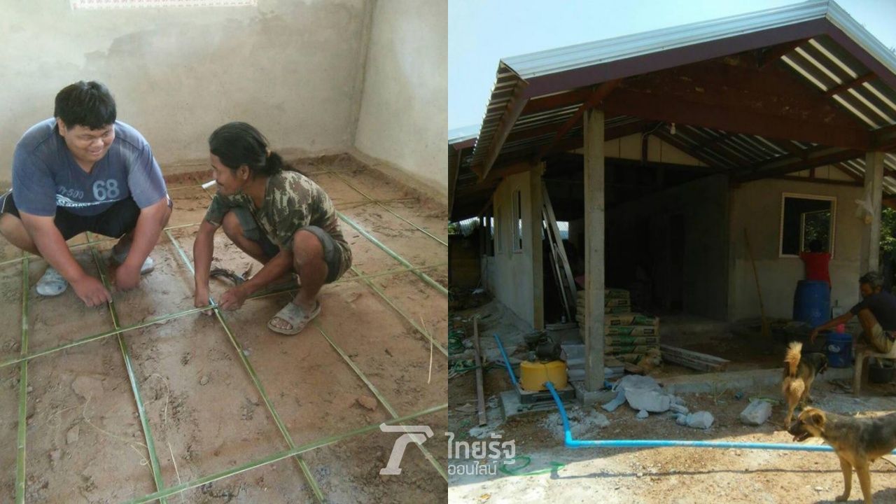 บ้านหลังใหม่ราคา 2 แสน กำลังสร้าง 